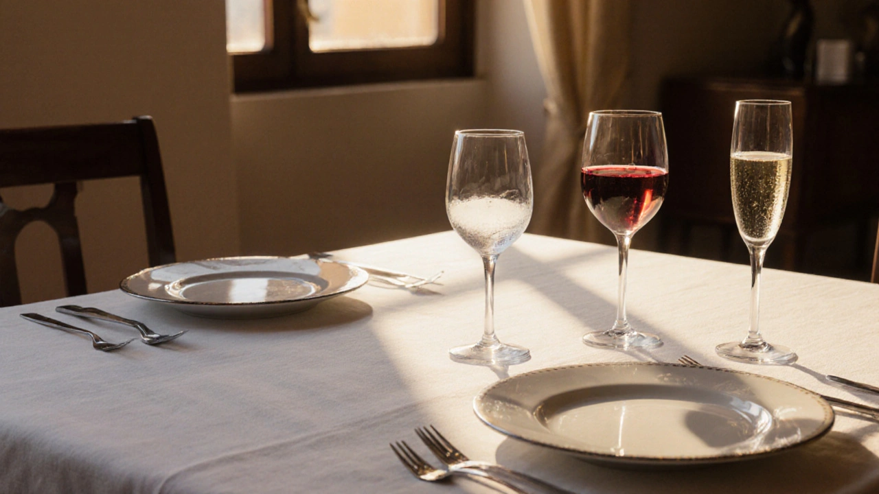 ¿Cómo se llama el conjunto de vasos y copas? El término correcto y su uso en la mesa