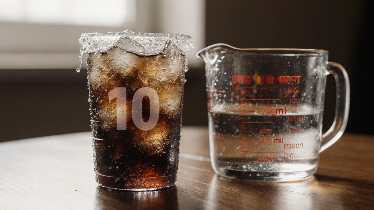 ¿Cuántas onzas tiene el vaso número 10 de plástico duro?