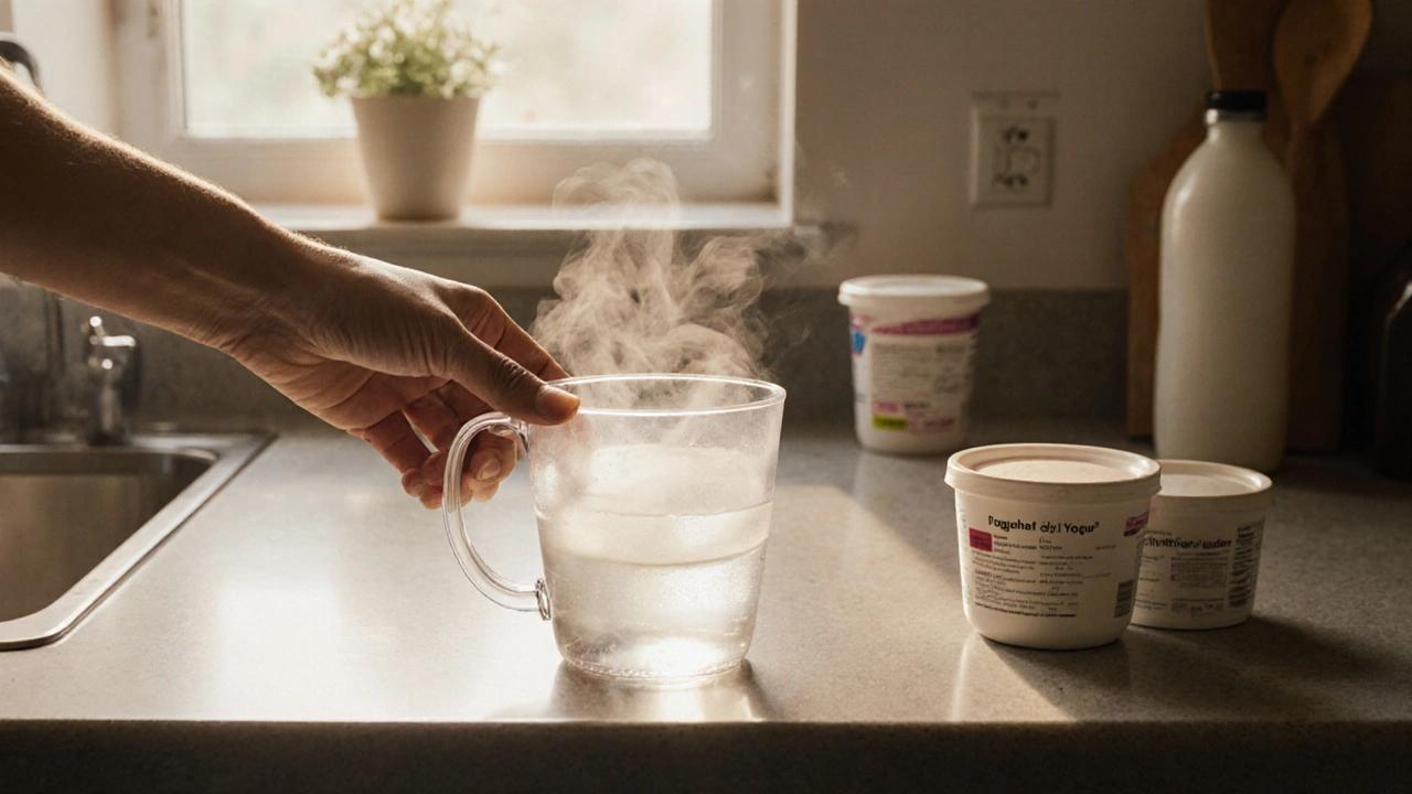 Mano doblando suavemente el borde de un vaso de plástico que recupera su forma.