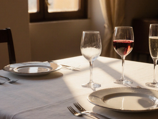 ¿Cómo se llama el conjunto de vasos y copas? El término correcto y su uso en la mesa