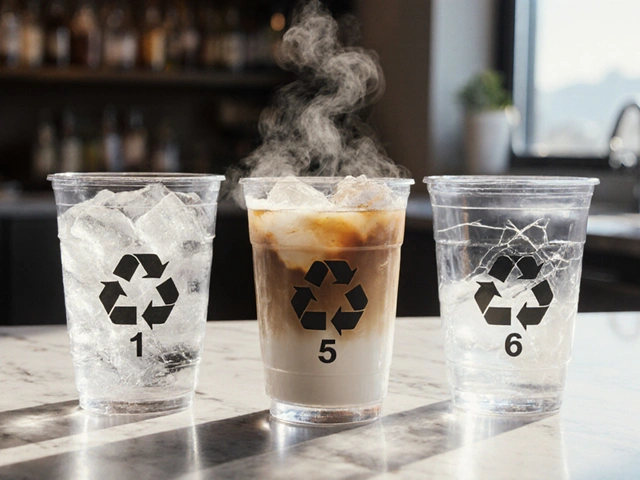 ¿Cómo se llama el plástico duro usado en vasos de uso repetido?