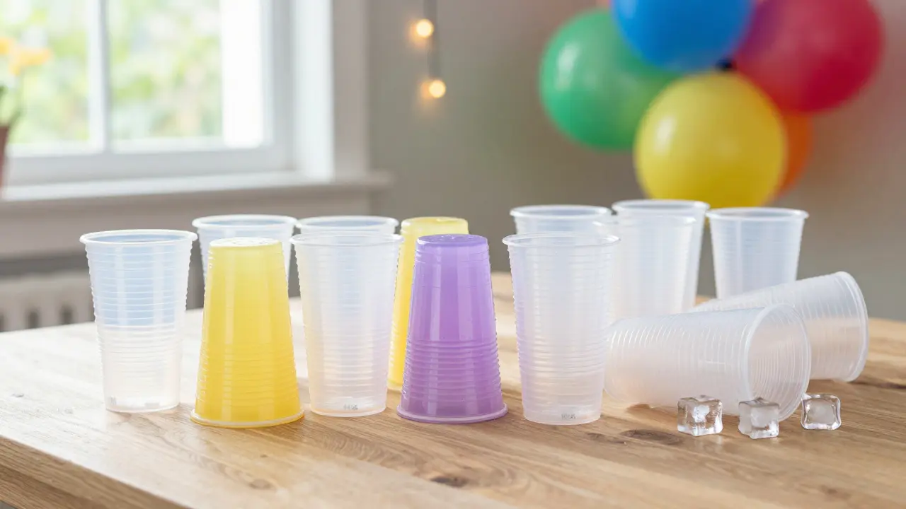 ¿Cuántos vasos vienen en un paquete de plástico duro?