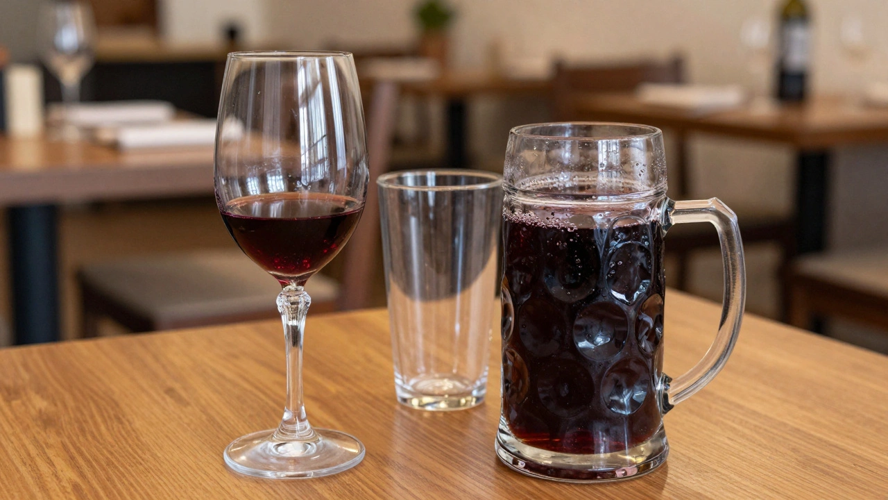 ¿Qué tipo de copas se sugiere evitar en el servicio del vino?